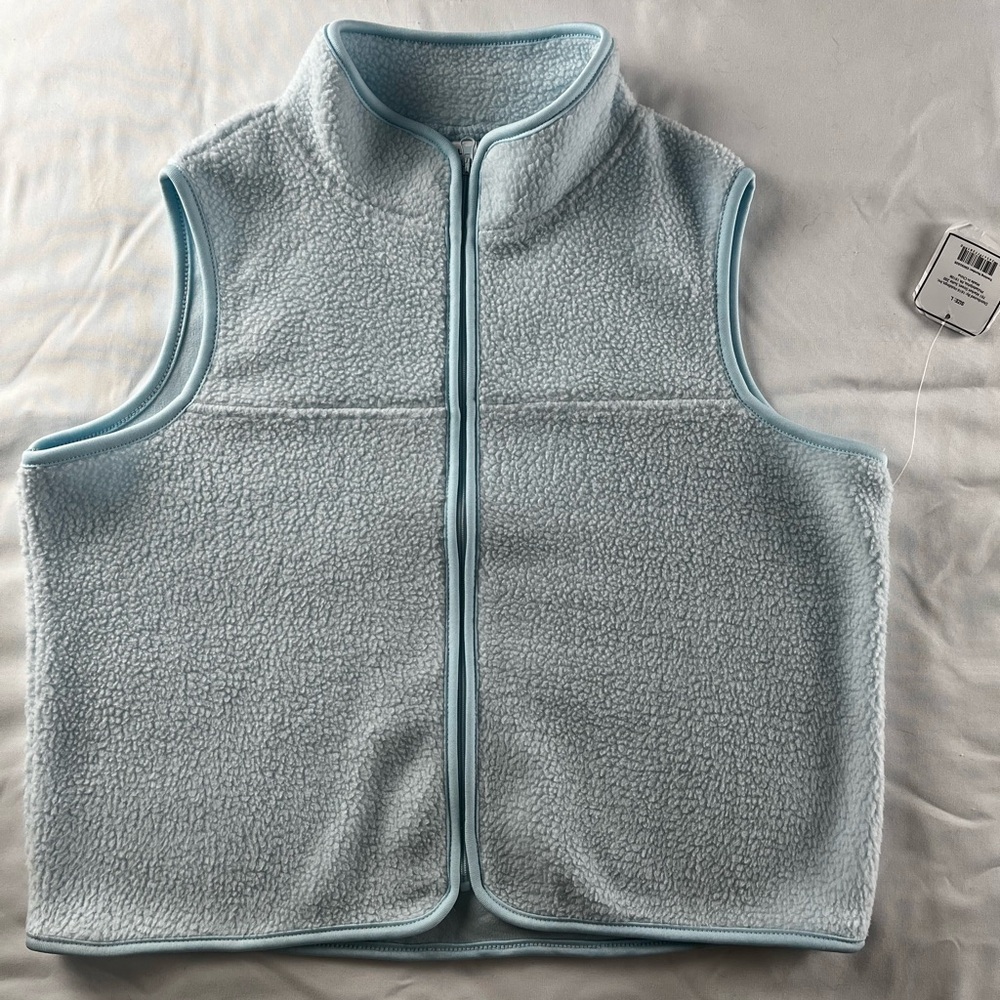 Kids Sherpa Vest Light Blue Size Large